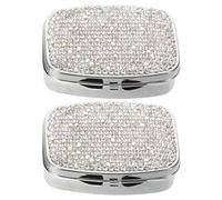 COLLBATH 2 Piezas Pastillero Portátil con Compartimentos Diseño con Cristales Organizador de Píldoras Seguro para Práctico para Viajes y Uso Diario Compacto para Bolsillo o Bolso