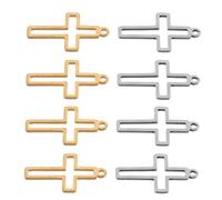 COLLBATH 20 Piezas De Colgante De Cruz Cristiana Dije De Cruz Crucifijo De Joyería De Fe Colgante Religioso Crucifijo De Acero Inoxidable Pequeña De