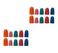 COLLBATH 20 Piezas dedales de goma punta del dedo para contar dinero protector de pulgar protector de pantalla goma elástica de dedos puntas de los dedos caucho fluorado