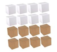 COLLBATH 20piezas Cajas De Cartón Kraft De Cajas Cuadradas Para y Embalaje y Celebraciones