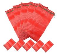 COLLBATH 25 Piezas Bolsas de Malla Reutilizables para Patatas y Verduras Unidades Resistentes y Transpirables con Cordón para Embalaje Agrícola