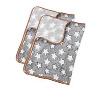 COLLBATH 2piezas Almohadilla Térmica para Perros y Gatos Mullida Estampado De Estrellas Colchoneta para Dormir Cama Sofá y Jaula