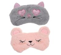 COLLBATH 2piezas Antifaces Para Dormir Máscaras De Ojos Dibujos Animados Para Hotel Viaje Familia