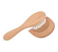 COLLBATH 2piezas Cepillos y Peines de Lana Cabello Útil Baño de Bebés Cómodos Peines de Madera para Uso Diario Casa