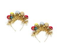 COLLBATH 2piezas Diadema De Bolas Navideñas Accesorio Navideño Cabello Decoraciones De Colores Para Tocados Navideños Para Fiestas y Eventos De Navidad