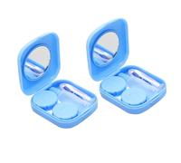 COLLBATH 2piezas Estuche para Lentes De Contacto Unidades Portátil con Pinzas Ventosa y Espejo