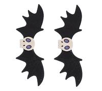 COLLBATH 2piezas Horquilla De Halloween Forma De Calavera De Murciélago Pinza Cabello De Fiesta Para Niñas Tocado Decorativo