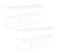COLLBATH 2piezas Portalápices Transparente Organizador de Almacenamiento para Herramientas de Manicura Soporte para Exhibición de Pinzas Estante para Herramientas de Maquillaje Hogar