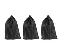 COLLBATH 3 bolsas para bastón, bolsa con cordón para senderismo, al aire libre, bolsa plegable para bastón, organizador para mochila, contenedor de viaje, tela de nailon, color negro, Black, 35x24cm