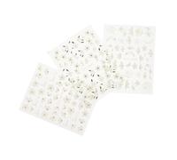 COLLBATH 3 hojas Pegatinas para Uñas Adhesivas para Decoración Nail Art DIY Profesional y Aficionadas Diseño Natural y Detallado