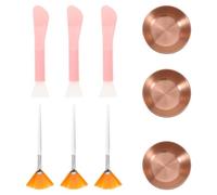 COLLBATH 3 Juegos Set Profesional de Herramientas para Mascarillas Faciales Bol de Mezcla en Acero Inoxidable y Nylon, Fácil Manejo para Spa y Cuidado Facial en Casa