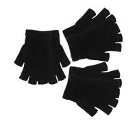 COLLBATH 3 pares Guantes sin Dedos de Punto para Cálidos y Elásticos Táctiles para Pantalla Invierno Cómodo y Protección contra Frío para Conducir y Escribir