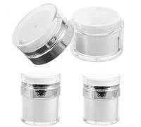 COLLBATH 3 Piezas Botes de Crema Resistentes Caídas Doble Capa Herméticos y Rellenable de Viaje y Almacenamiento Cosmético