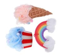 COLLBATH 3 Piezas de Bolas de Ducha de Helado Esponja de Baño Exfoliante Esponja de Baño para Mujeres Hombres Niños Y Niñas Espumas Ricas para Limpieza de Espalda
