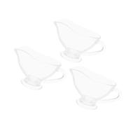 COLLBATH 3 Piezas Gravy Serving Boats With Handle Glass Sauce Dispensers For Steak Sauces Salad Dressing Precise Pouring And Elegant Design For Dining And Gatherings