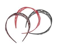 COLLBATH 3 Piezas Love Heart Hairbands For Women Wide Anti-slip Headbands With Stylish Colors Lightweight Plastic Material Comfortable Fit For Valentine S Day And Parties