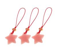 COLLBATH 3 Piezas Luminous Star Phone Lanyard Glow In The Dark Pendant Keychain Fit Bag Charm Night Use