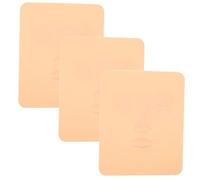 COLLBATH 3 piezas Piel de Silicona para Práctica de Maquillaje Modelo Realista de Rostro Humano para Principiantes y Profesionales Piel de Entrenamiento Reutilizable para Maquillaje y