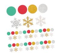 COLLBATH 300 Piezas Confeti Navideño de Brillo Papel para Mesa Decoración Fiesta Invierno Festiva Roja Verde Dorada Plateada