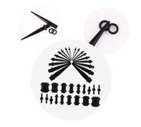 COLLBATH 36 Piezas Para Perforar Las Orejas Para Los Expansores De Medidores De Oído Expansores De Oído Punción De Aurícula Joyería Piercing Del Cuerpo Black