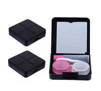 COLLBATH 3juegos Estuches Portátiles Lentes Contacto Espejo Pinzas Soluciones Viaje