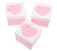 COLLBATH 3piezas Cajas De Con Tapa Para Cumpleaños Navidad y Shower Cajas Pequeñas Sin Texto Para Fiestas y Eventos Especiales