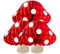 COLLBATH 3piezas Unidades Bolas Colmena de Papel Forma de Seta Decoración Fiesta Cumpleaños Adornos Hongos Decorativos para Eventos Cumpleaños