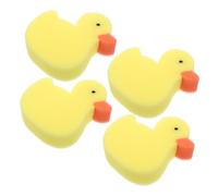 COLLBATH 4 Esponjas De Baño Forma De Patito Pequeñas, Esponja Suave y Segura Para Niños, Exfoliante Corporal Versátil Para Baño y Juego Infantil