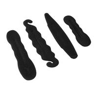 COLLBATH 4 Esponjas Negras para Hacer Moños Redondos Diseño Elegante, Herramienta para Peinar el Cabello sin Dañar, Adecuado para Recital de Ballet y Niños