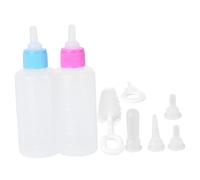 COLLBATH 4 Juegos De Biberones para Gatos Y Gatitos De 60 Ml con Accesorios De Alimentación Y Cepillo De Fácil Limpieza Incluido.