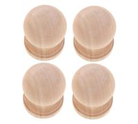 COLLBATH 4 Piezas Balaustres de Madera sin Pintar para Barandillas Columnas Romanas Decorativas Europeo Accesorios para Muebles y Renovación del Hogar Color Amarillo