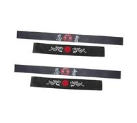 COLLBATH 4 Piezas Banda de cabello ninja japonesa sombrero ninja decorativo accesorios ninja disfraz mujer diadema japonesa hombres accesorios de karate Poliéster Black