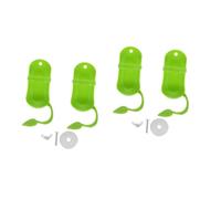 COLLBATH 4 Piezas Caja De Comida Alimento Periquitos Juguete para Masticar Loro Polluelo Cacatúa Cotorras Brocheta Paloma Clip De Comedero para Animales Pequeños Mascota Green El Plastico