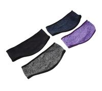 COLLBATH 4 Piezas Diademas Térmicas para Correr con Orejeras de Forro Polar Elásticas y Cálidas Banda Deportiva para Invierno Unisex Negro Gris Morado y Azul para Actividades al Aire