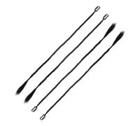 COLLBATH 4 piezas Extensiones de Pelo Trenzado Sintético Coleta Postiza Larga Resistente al para Mujeres Accesorio Versátil para Fiesta Cosplay y Negro