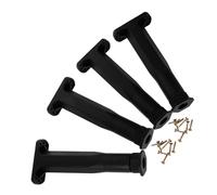 COLLBATH 4 Piezas Furniture Support Legs Adjustable Plastic Leveling Feet With Screws For Beds Dressers Sofas Cabinets