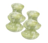 COLLBATH 4 Piezas Herramientas de Masaje Facial Forma de Piedras de Jade para Masaje y Portátiles para Cuidado de Cuello y Cuerpo Diaria y Spa