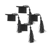 COLLBATH 4 Piezas Mini Sombreros Doctorales Decorativos para Botellas y Ramo Accesorios Útiles para Graduación y Manualidades