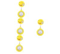 COLLBATH 4 Piezas Reloj De Enfermera Relojes Digitales para Niños Ver Fob Reloj De Bolsillo De Los Médicos Reloj Colgante con Broche Ver Broche Engañar Aleación De Zinc y Hierro Yellow