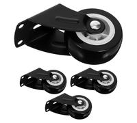 COLLBATH 4 Ruedas para Puertas Corredizas de Armario Color Negro Rodillos de Soporte Inferior Ajustables para Muebles y Puertas Correderas Poleas Resistentes Extensibles Ideales para Uso