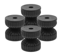 COLLBATH 4 Topes de Cabecero para Pared de Plástico Negro, Fijador Antivibración para Cama Instalación Fácil y Ajuste de 4.2-4.8cm, Paquete de 4 Piezas