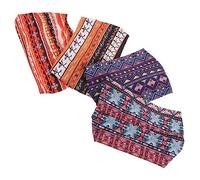 COLLBATH 4piezas Bandas Elásticas Para Cabello y Anchas Diademas Africanas Para Yoga y Ejercicio
