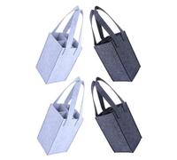 COLLBATH 4piezas Bolsa Porta Botellas De Vino Diseño Moderno Reutilizable Asa para Viaje y Picnic