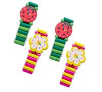 COLLBATH 4piezas Juguetes De Muñeca De Madera Simulación Reloj Muñequera Infantiles Regalo Educativo para Niño Niña Niñas