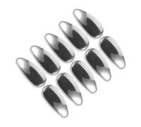 COLLBATH 5 Almohadillas Nariz Cerámicas para Gafas Antideslizantes Cómodas Duraderas Recambio Puente Lentes Plateadas