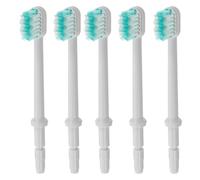 COLLBATH 5 Piezas 5 Cabezales de Repuesto para Irrigador Bucal, Puntas de Cepillo Dental Reutilizables de Plástico, Tamaño Compacto, Color Verde, Accesorios para Limpieza Interdental en