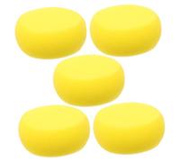 COLLBATH 5 Piezas Esponjas de Baño para Esponja Redonda Amarilla de Alta Densidad para Limpieza y Exfoliación Suave para Perros y Gatos Masaje Relajante y Diario
