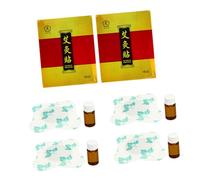 COLLBATH 5 Piezas Pasta De Moxibustión Almohadilla Térmica De Ajenjo Pasta De Medicina China Etiqueta Engomada De La Acupuntura Patrón Tela No Tejida Para La Fiebre