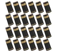 COLLBATH 50 Cápsulas Termorretráctiles para Botella de Vino 30 Mm Borde Dorado Negro, Selladores para Botellas de Vino, Tapas de Pvc para Bar, Bodegas y Uso Doméstico