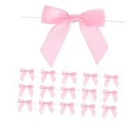 COLLBATH 50 Pcs Lazo para Envolver Pegatina Corbata Sellada Mini Violaciones Equipo Estante De Cepillo De De Maleta Lazo Giratorio para Sellar Alimentos Atar Rosa Poliéster